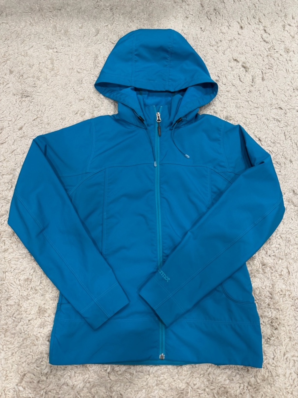 Marmot Women’s Blue Hooded Athletic Jacket